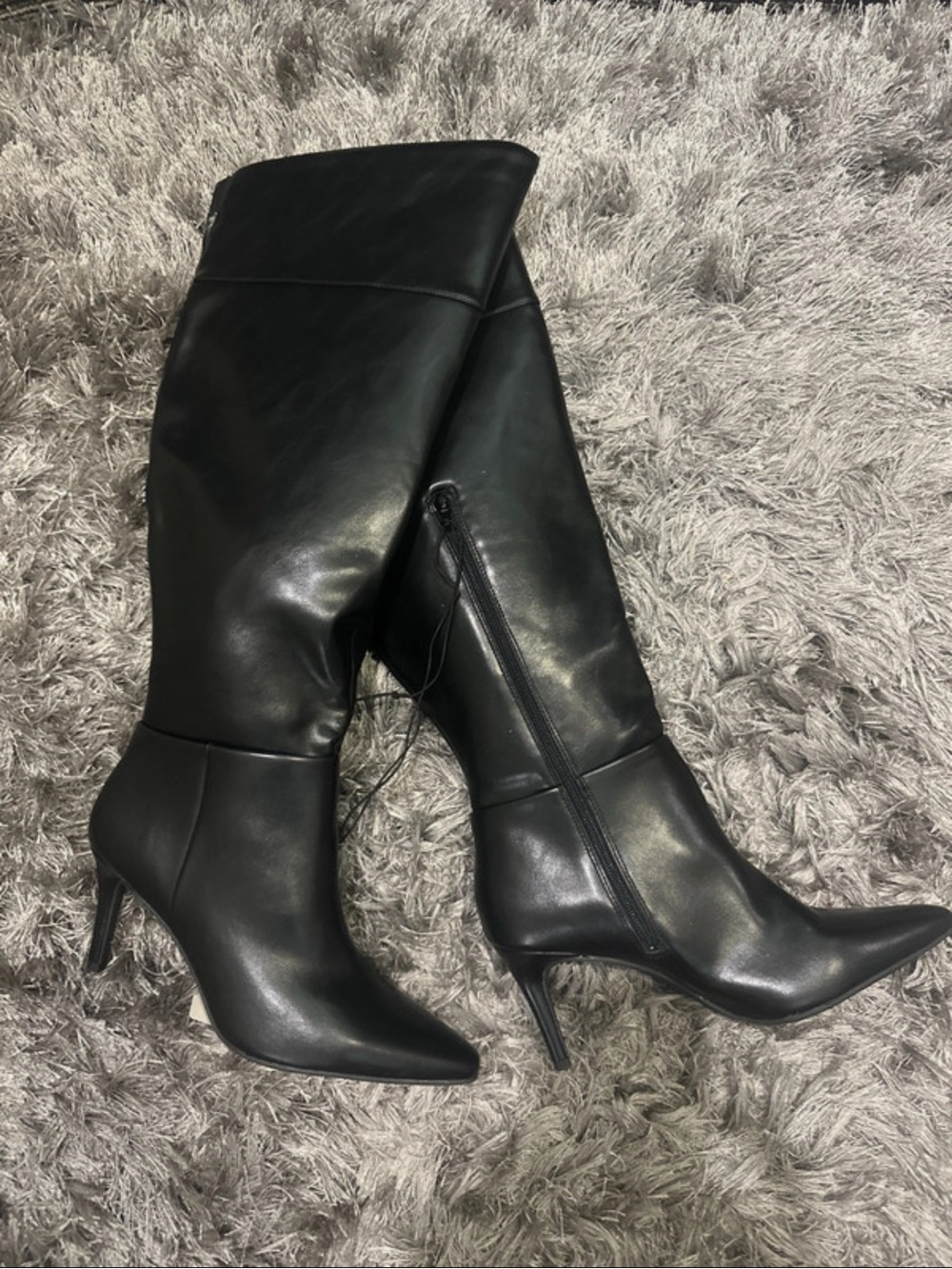 Worthington Black Over-the-Knee Pointed-Toe Stiletto Boots